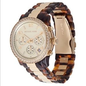 Michael Kors gold stainless steel chronographwatch